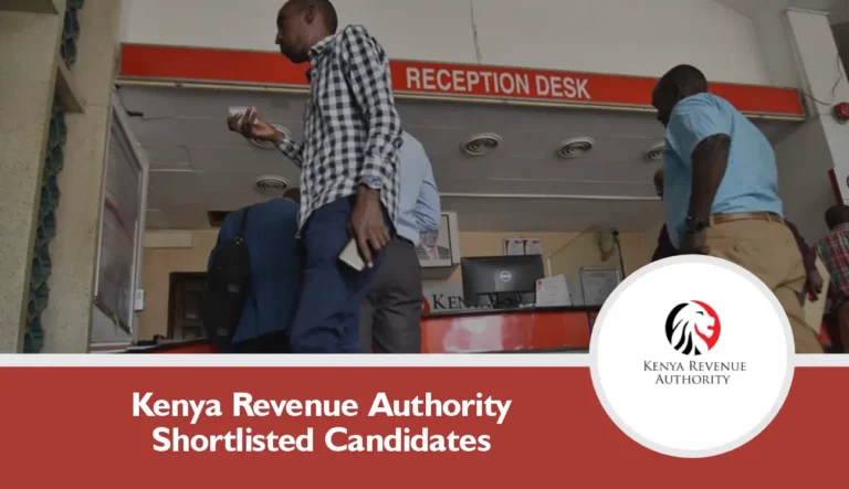 Kenya Revenue Authority Shortlisted Candidates 2025/2026 KRA Shortlist PDF