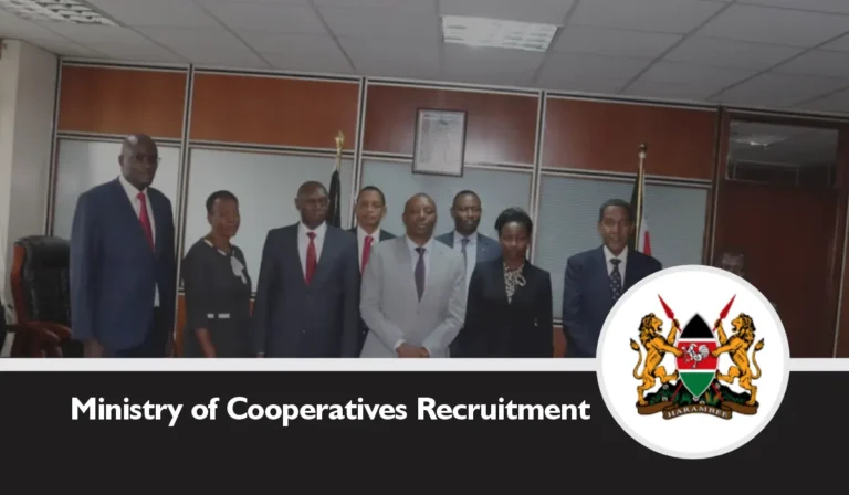 Kenya Ministry of Cooperatives Recruitment 2025 Jobs Portal