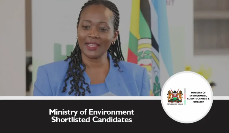 Ministry of Environment Shortlisted Candidates 2025/2026 PDF