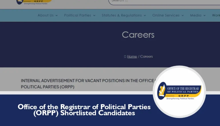 ORPP Shortlisted Candidates 2025/2026 Recruitment List is Out