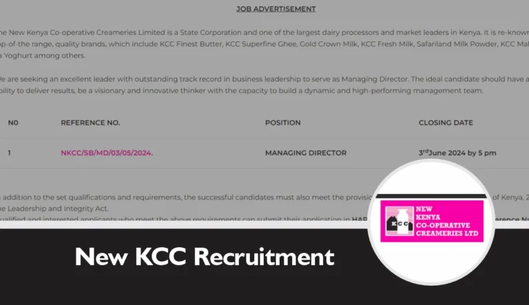 New KCC Recruitment 2025 Application Form Portal