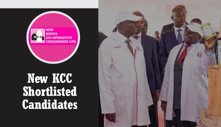 New KCC Shortlisted Candidates for 2025/2026 Recruitment