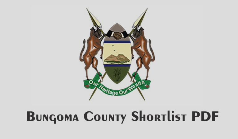 Bungoma County Shortlisted Candidates 2024/2025 PDF List