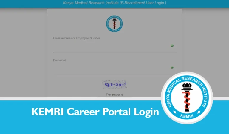 KEMRI Career Portal Login 2025/2026 www.kemri.go.ke