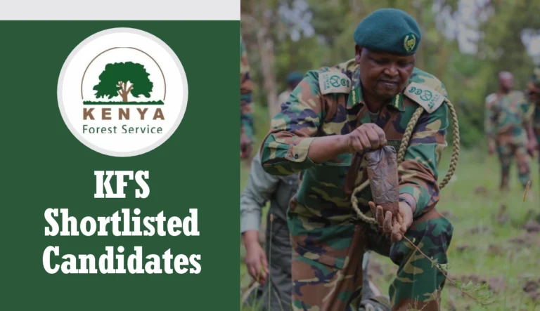 Kenya Forest Service Jobs Shortlisted Candidates 2025 PDF