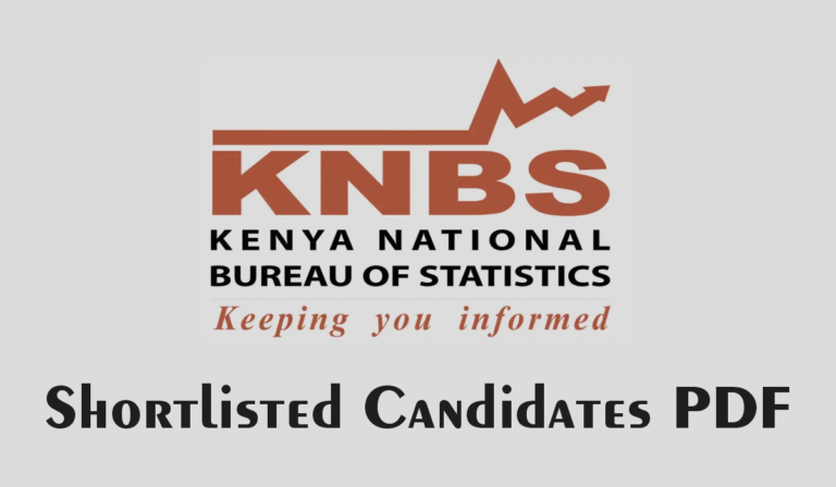 KNBS Shortlisted Candidates 2025/2026 PDF is Out - Release Date