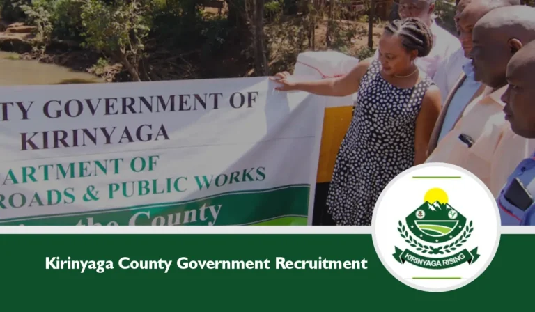 Kirinyaga County Government Recruitment 2025 Jobs Portal