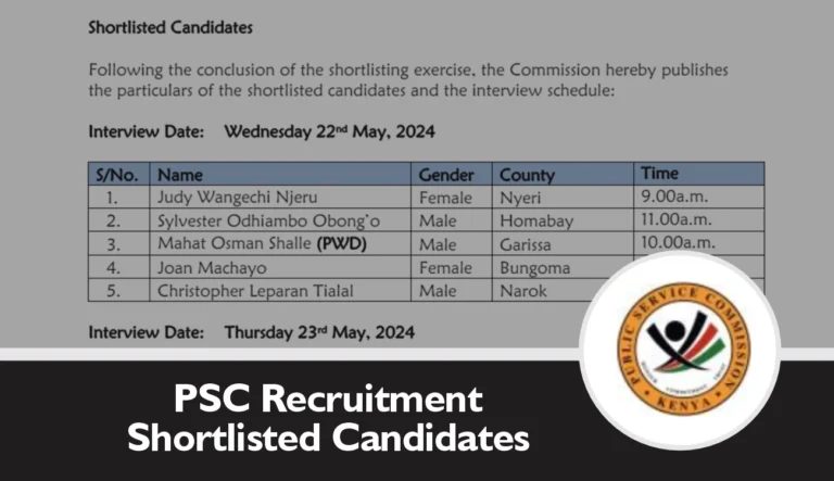 PSC Shortlisted Candidates 2025 Recruitment List PDF is Out