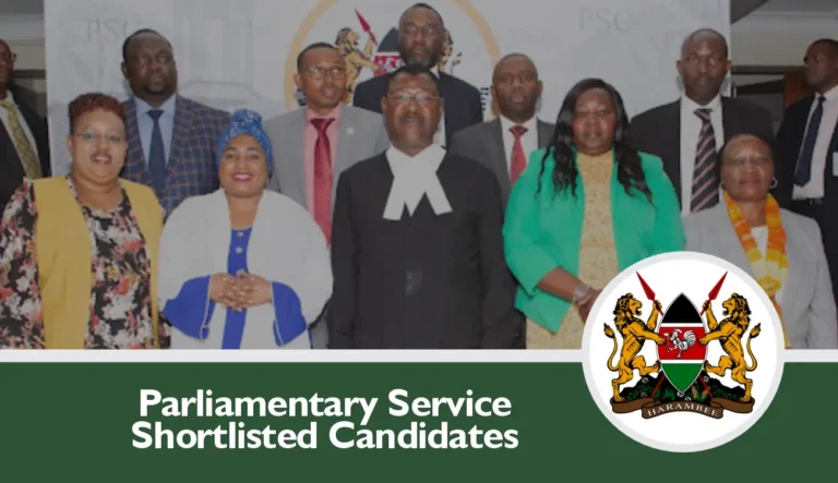 Parliamentary Service Shortlisted Candidates 2024/2025 is Out