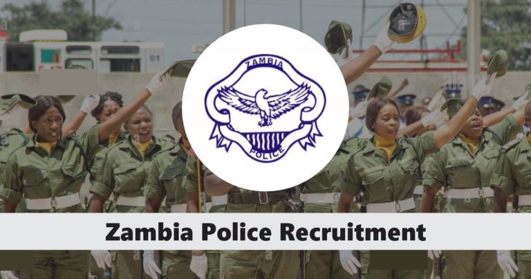 Zambia Police Recruitment 2025/2026 ZP Application Form Portal