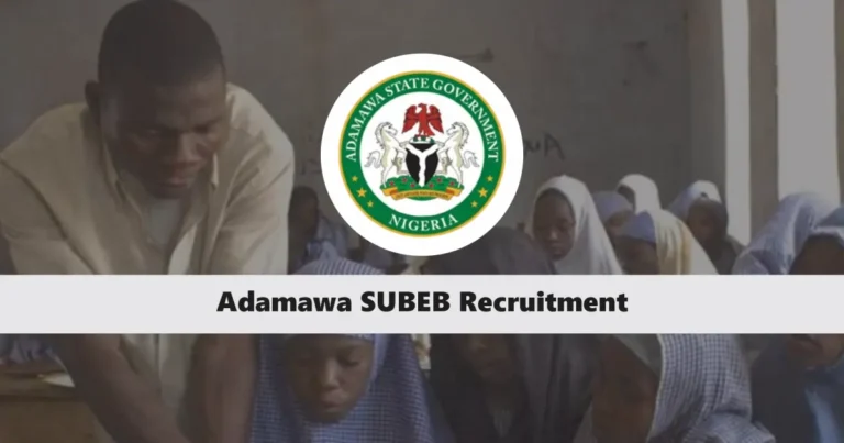 Adamawa SUBEB Recruitment 2025 Application Form Portal