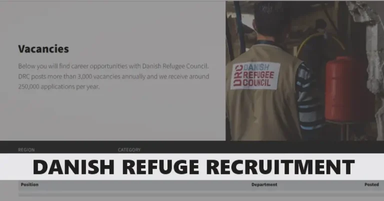 Danish Refuge Council Recruitment 2024 Jobs/Vacancies Application Portal