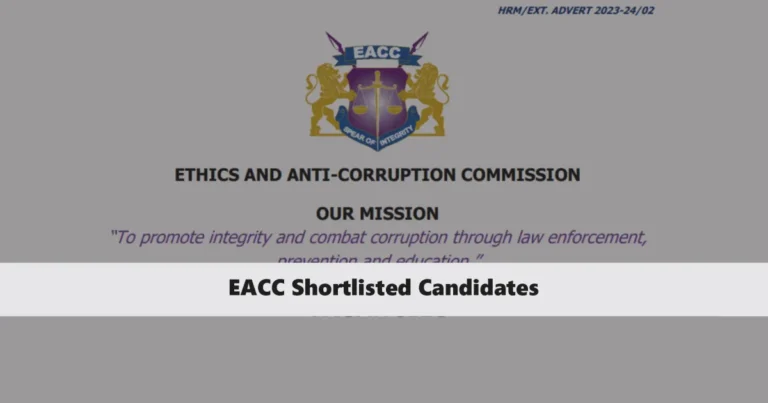 Check EACC Shortlisted Candidates 2025 PDF Here