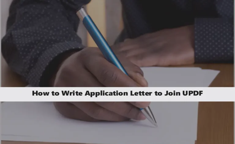 How to Write Application Letter to Join UPDF