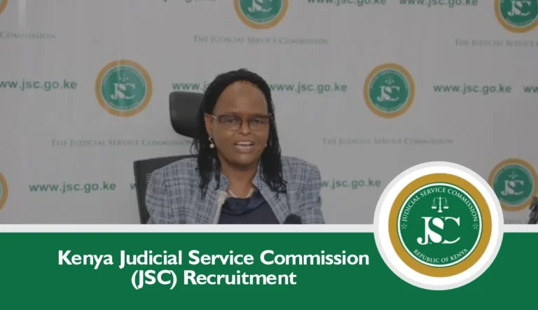 Kenya JSC Recruitment 2025/2026 Application Form Portal