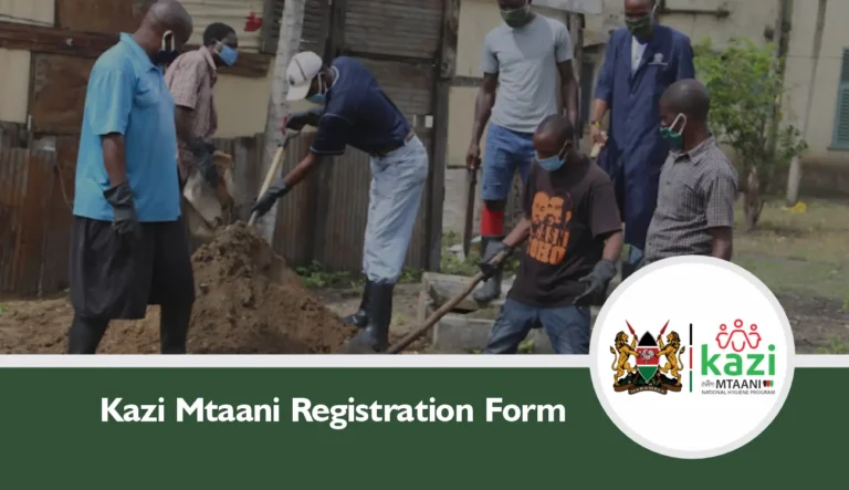 Kazi Mtaani Application Form 2024/2025 Registration Link Portal, Deadline