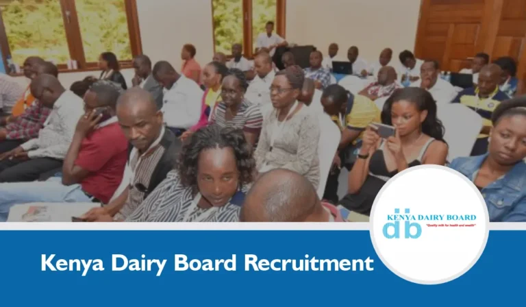 Kenya Dairy Board Recruitment 2025/2026 Jobs Portal