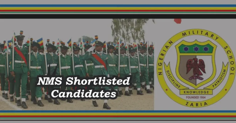 NMS Shortlisted Candidates 2025 Admission List PDF is Out