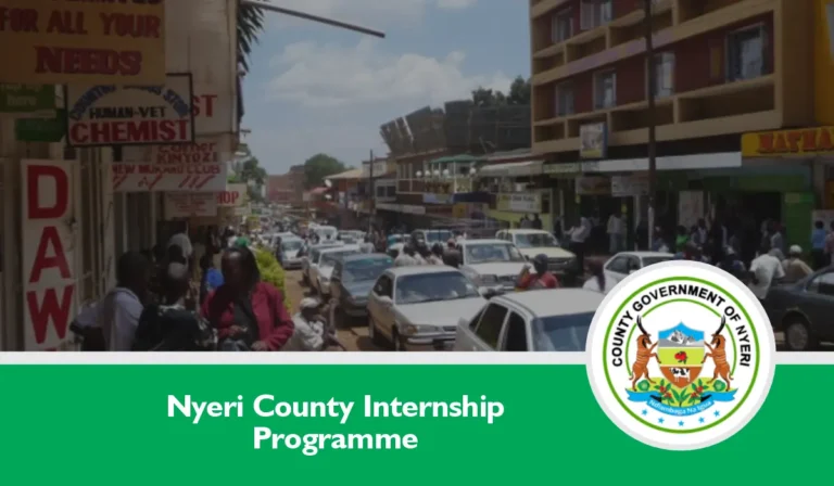 Nyeri County Internship December 2024 Application Form Portal