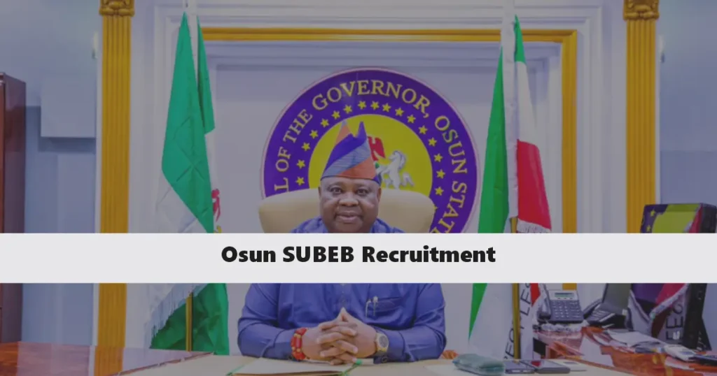 Osun SUBEB Recruitment 2025/2026 Application Form Portal
