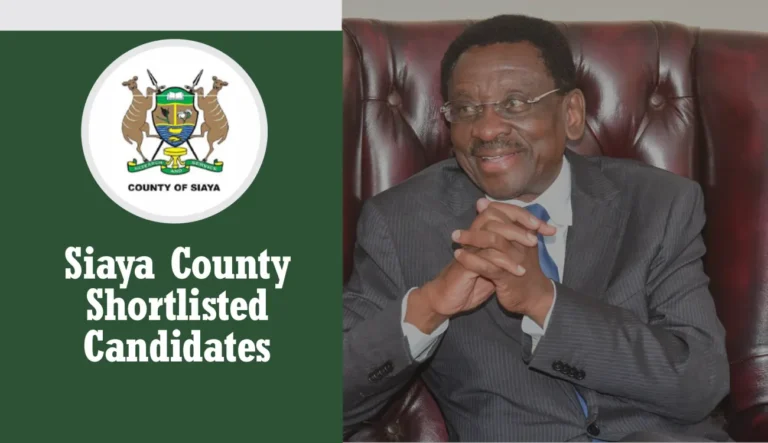 Siaya County Shortlisted Candidates 2024 PDF Release Date