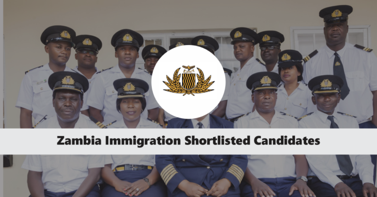 Zambia Immigration Shortlisted Candidates 2025 PDF is Out