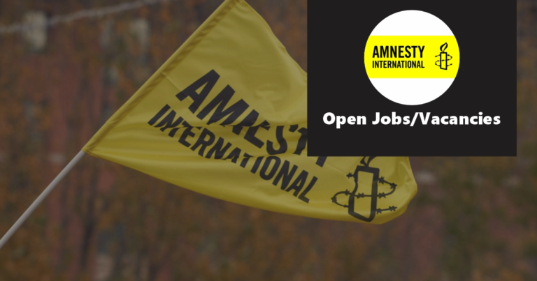 Amnesty International Recruitment 2024 Jobs/Vacancies Application Portal