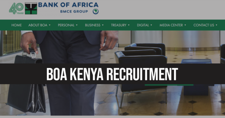 BOA Kenya Recruitment 2025 Jobs Application Portal