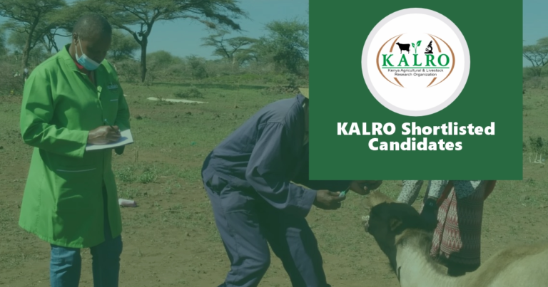 KALRO Shortlisted Candidates 2025 PDF Updated List