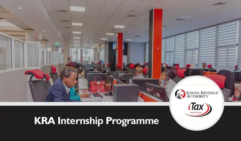 KRA Internship 2025/2026 Application Form Portal