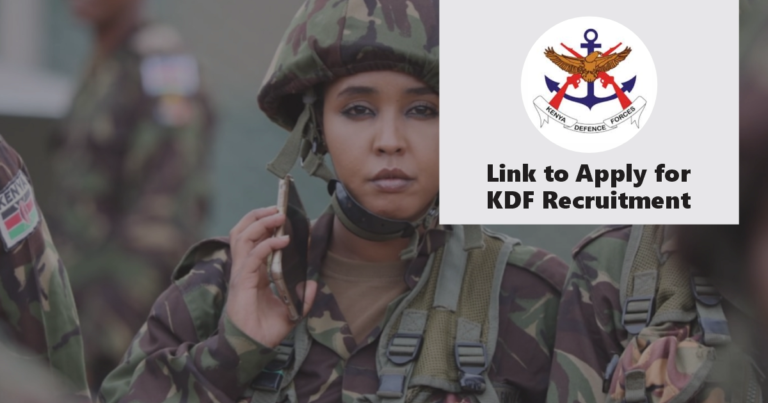 Link to Apply for KDF Recruitment 2025/2026