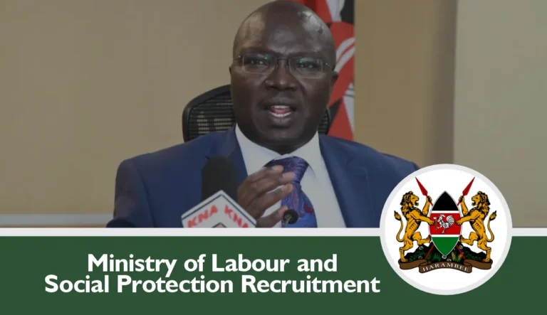 Kenya Ministry of Labour and Social Protection Recruitment 2025 Jobs