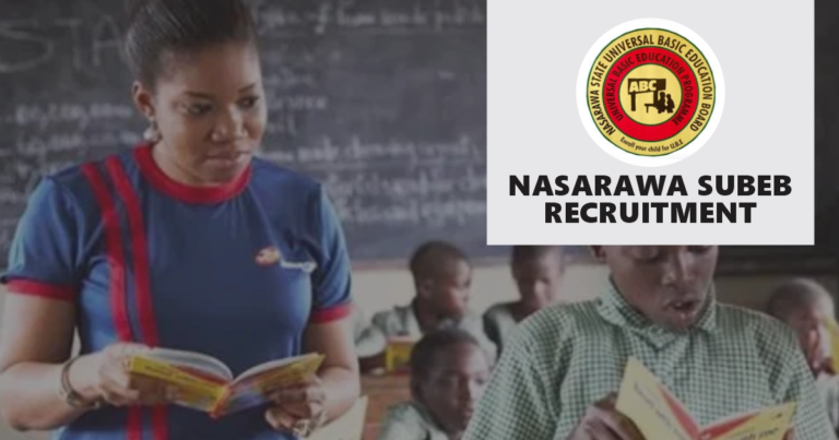 Nasarawa SUBEB Recruitment 2025/2025 Application Form Portal