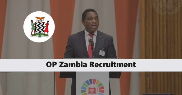 OP Zambia Recruitment 2024-2025 Jobs Application Form Portal