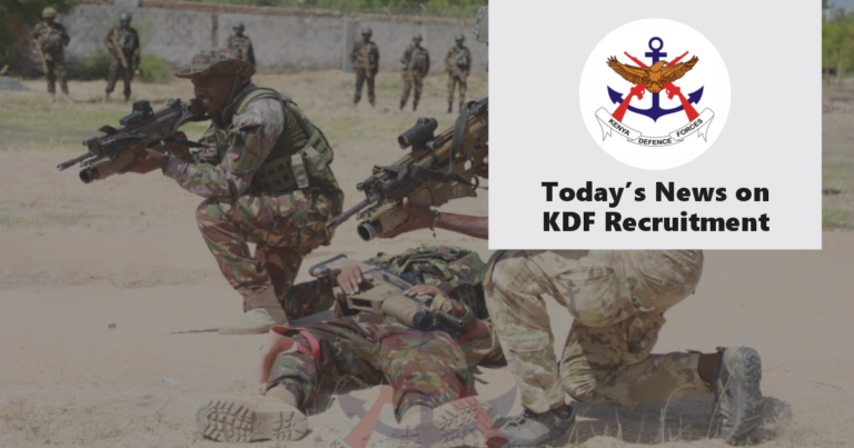 Today News on KDF Recruitment 2025, Requirements, How to Apply