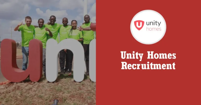 Unity Homes Recruitment 2025/2026 Jobs Application Portal