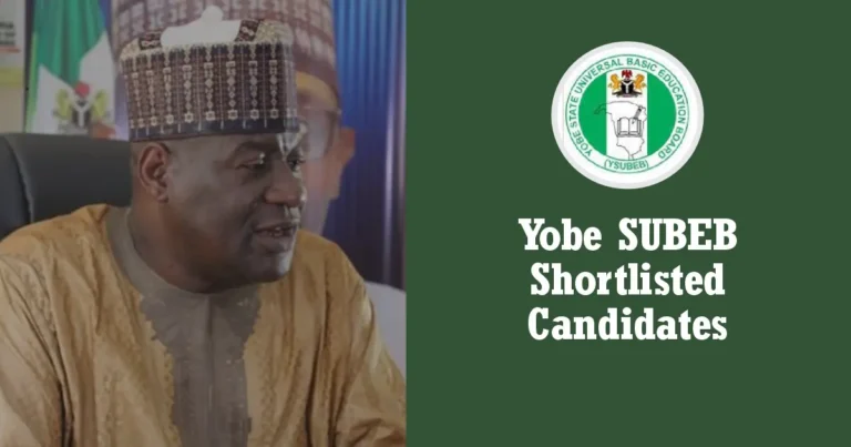 Yobe SUBEB Shortlisted Candidates 2024 PDF is Out