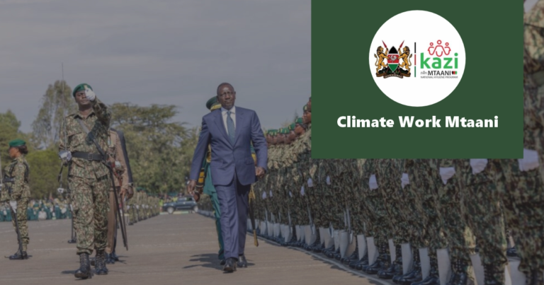 Climate Work Mtaani 2024/25 Application Form, Dates, Portal