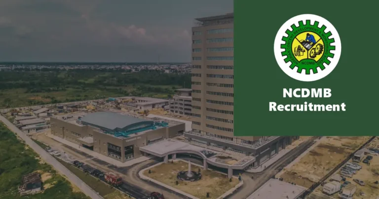 NCDMB Recruitment 2025/2026 Application Form Portal