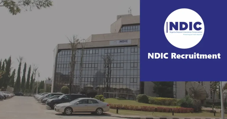 NDIC Recruitment 2024/2025 Jobs Application Form Portal