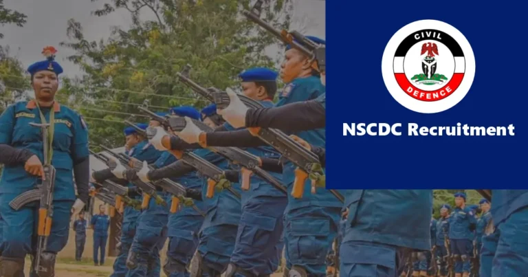 NSCDC Recruitment 2025/2026 Application Form Portal