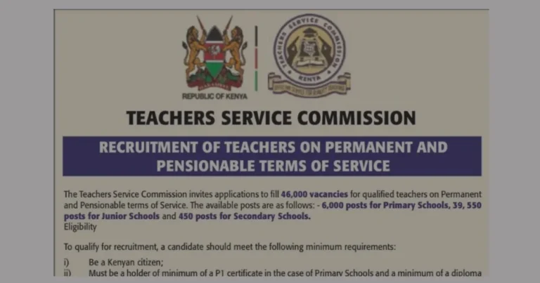 TSC Recruitment January 2025 is Ongoing - Apply Here