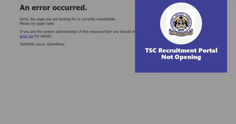 hrmis.tsc.go.ke TSC Recruitment Portal Login 2025/2026