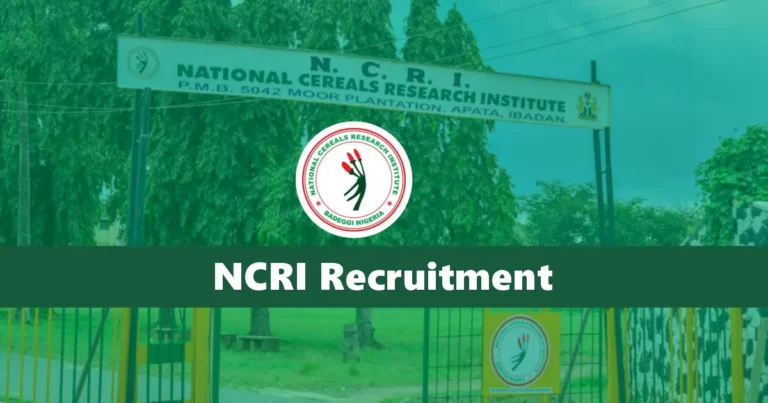 NCRI Recruitment 2024/2025 Jobs Application Form Portal