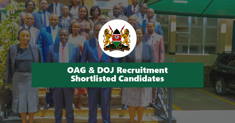 OAG & DOJ Recruitment Shortlisted Candidates 2025 PDF is Out