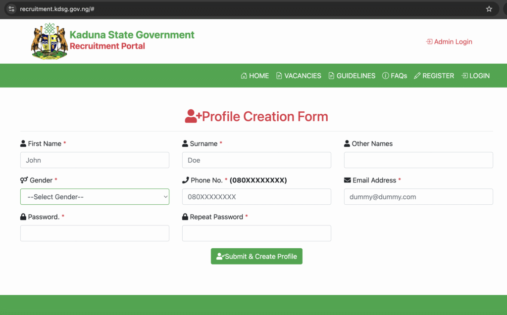KDSG Recruitment Portal 2025 Vacancies Application Form, Deadline