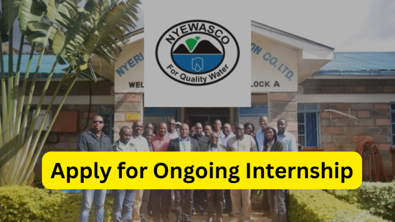 NYEWASCO Internship 2025/2026 Application Form Portal